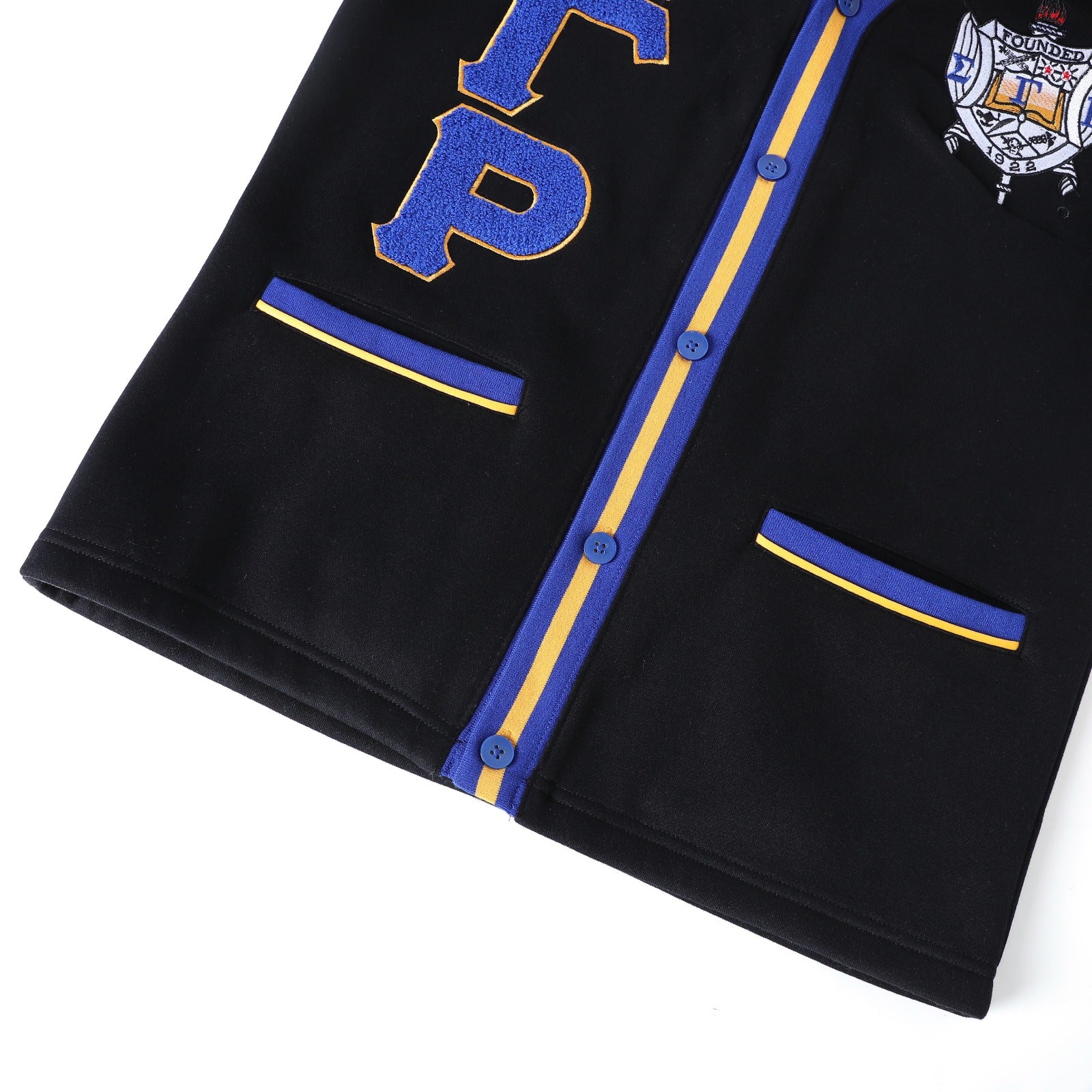 SGRho Black Fleece Cardigan Unisex Fit