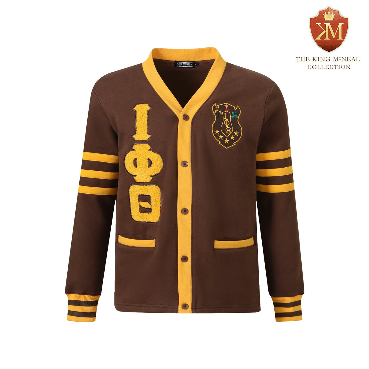 Iota Brown Fleece Cardigan