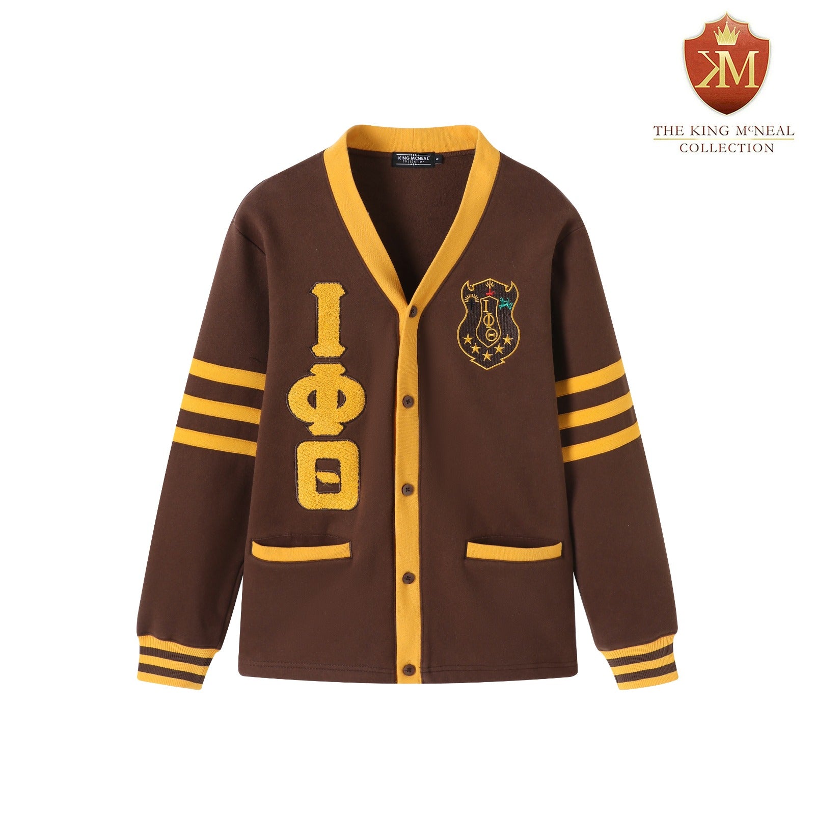 Iota Brown Fleece Cardigan