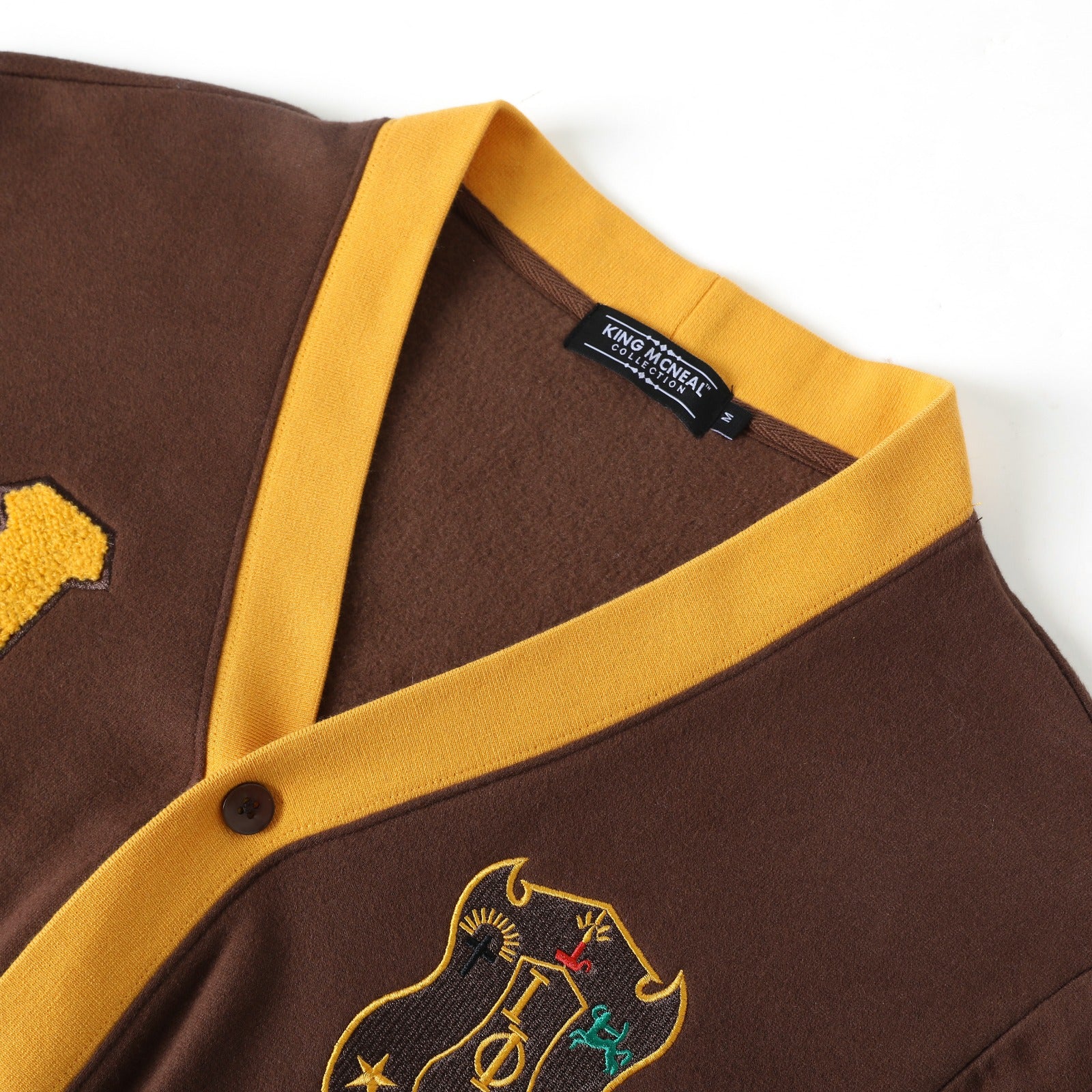 Iota Brown Fleece Cardigan