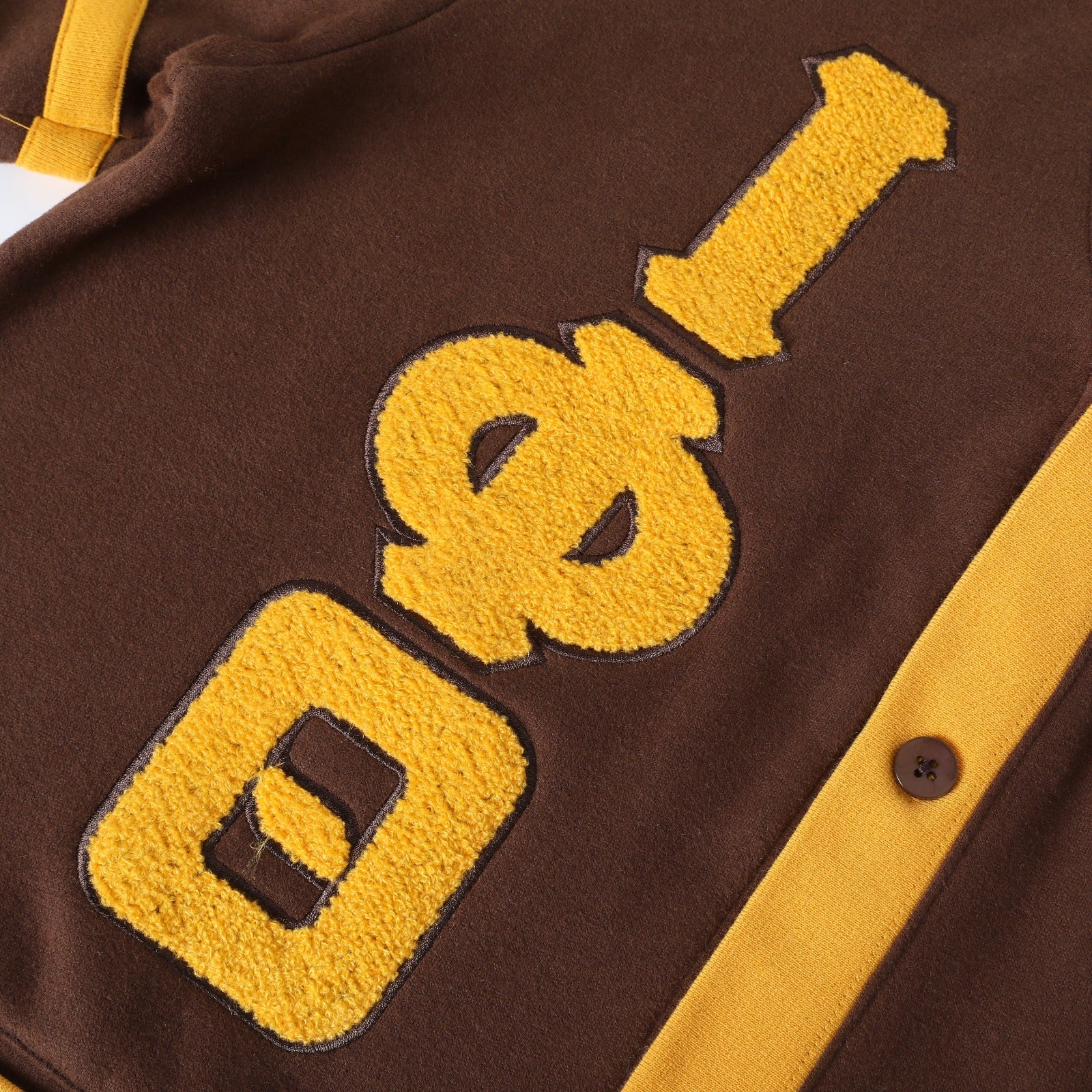 Iota Brown Fleece Cardigan