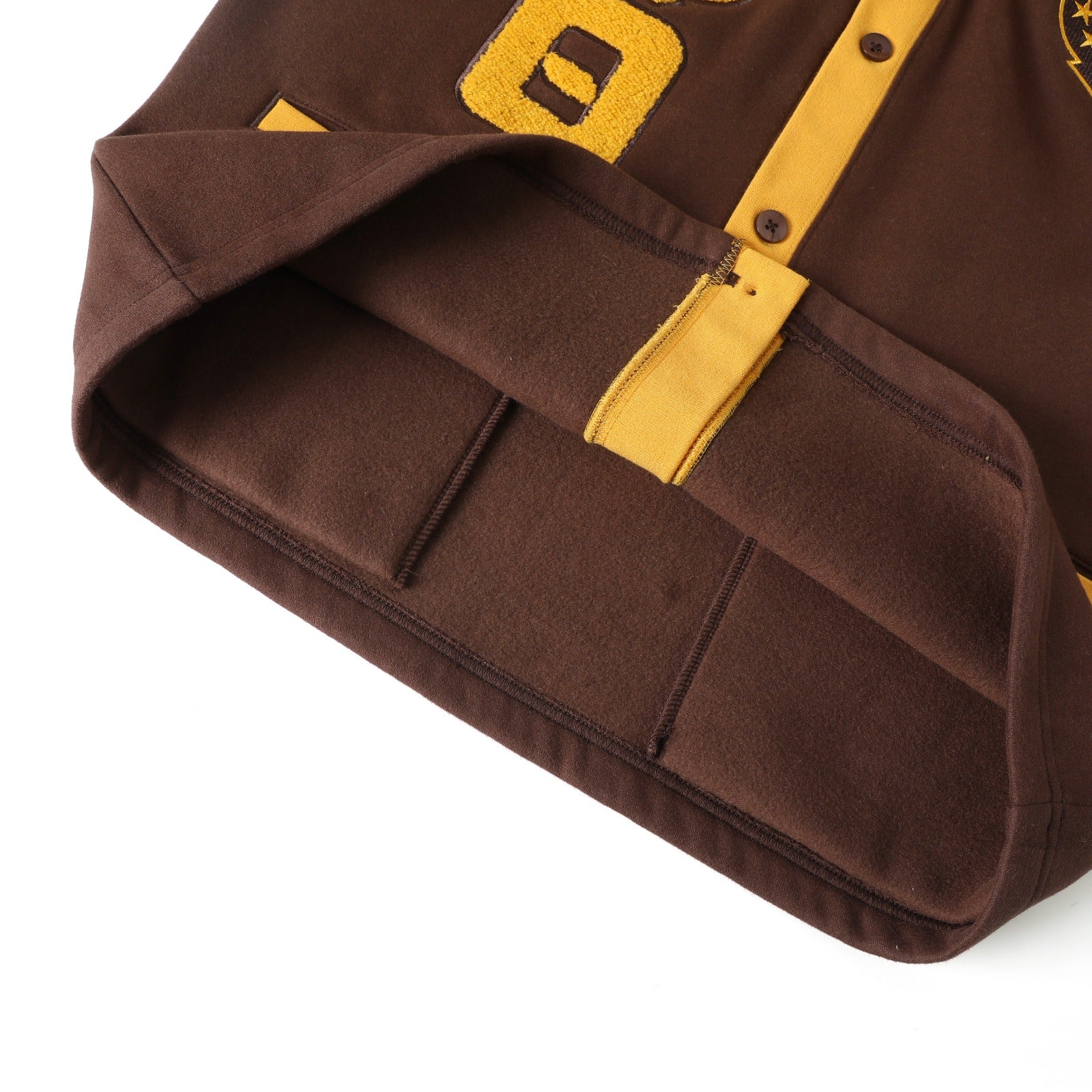 Iota Brown Fleece Cardigan