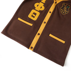 Iota Brown Fleece Cardigan
