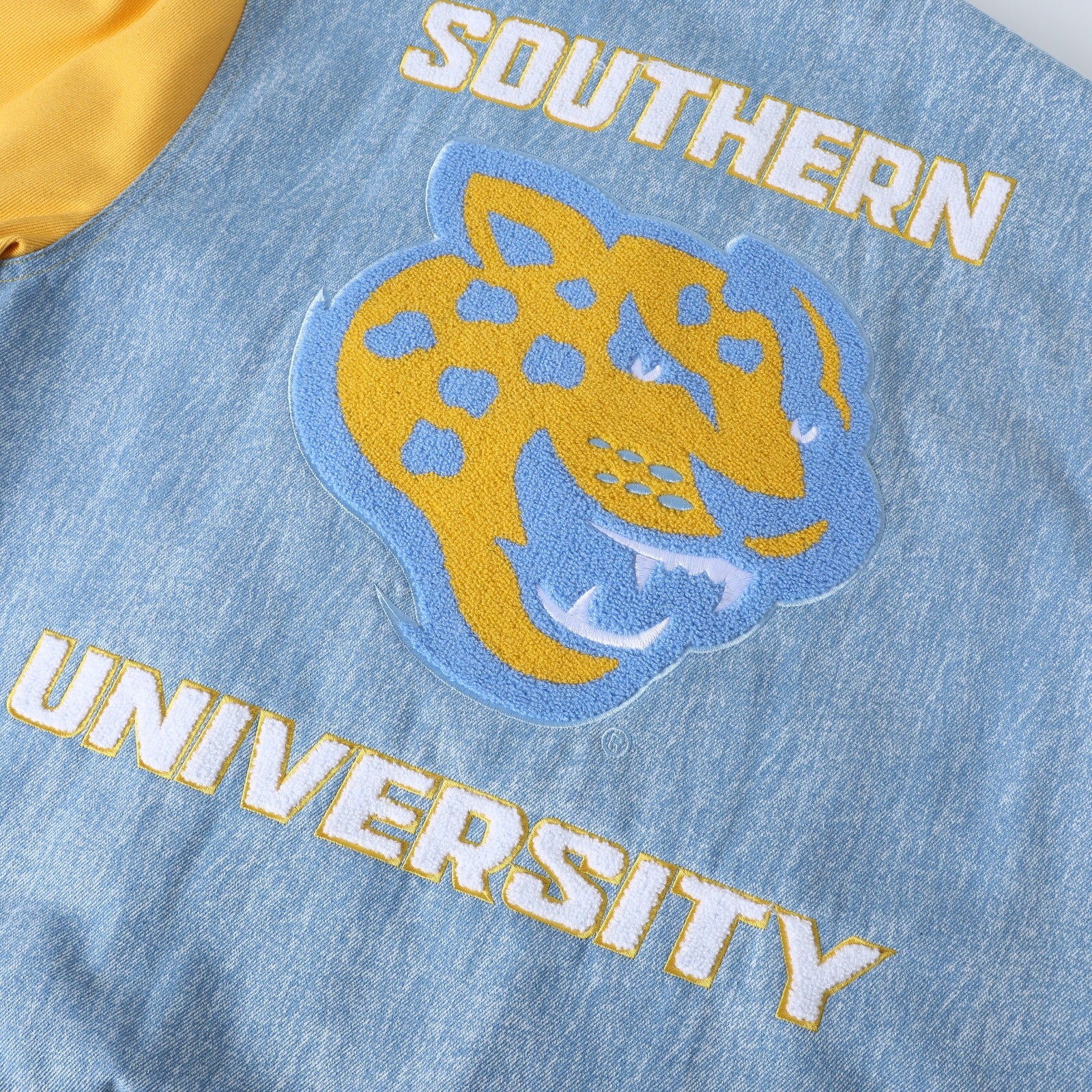 Southern University Denim Bomber Jacket