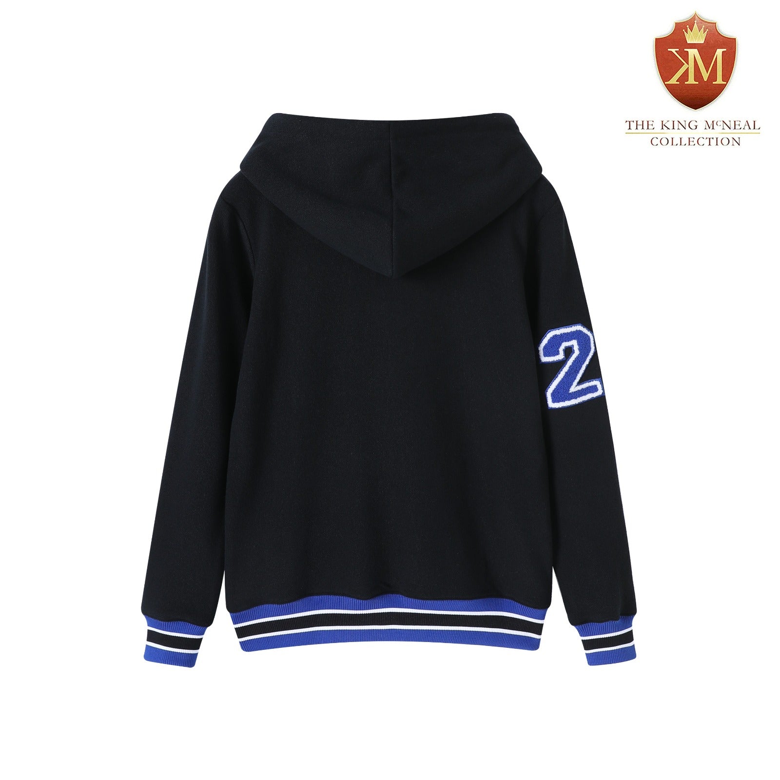 Zeta Black Qtr Button-Up Hoodie (Unisex)