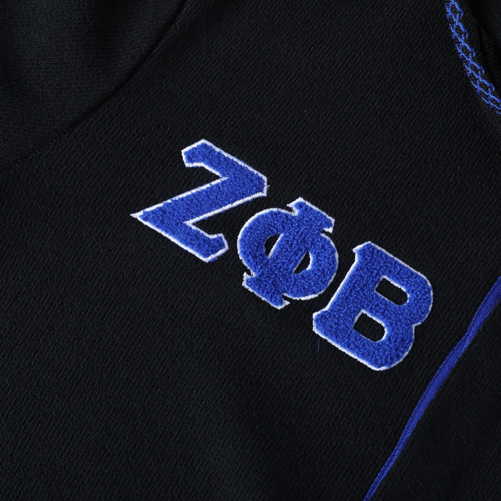 Zeta Black Qtr Button-Up Hoodie (Unisex)
