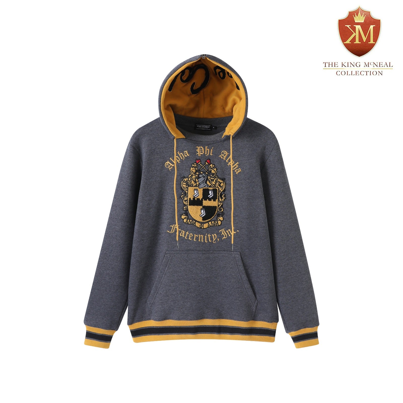 Alpha Charcoal Grey Prep Hoodie