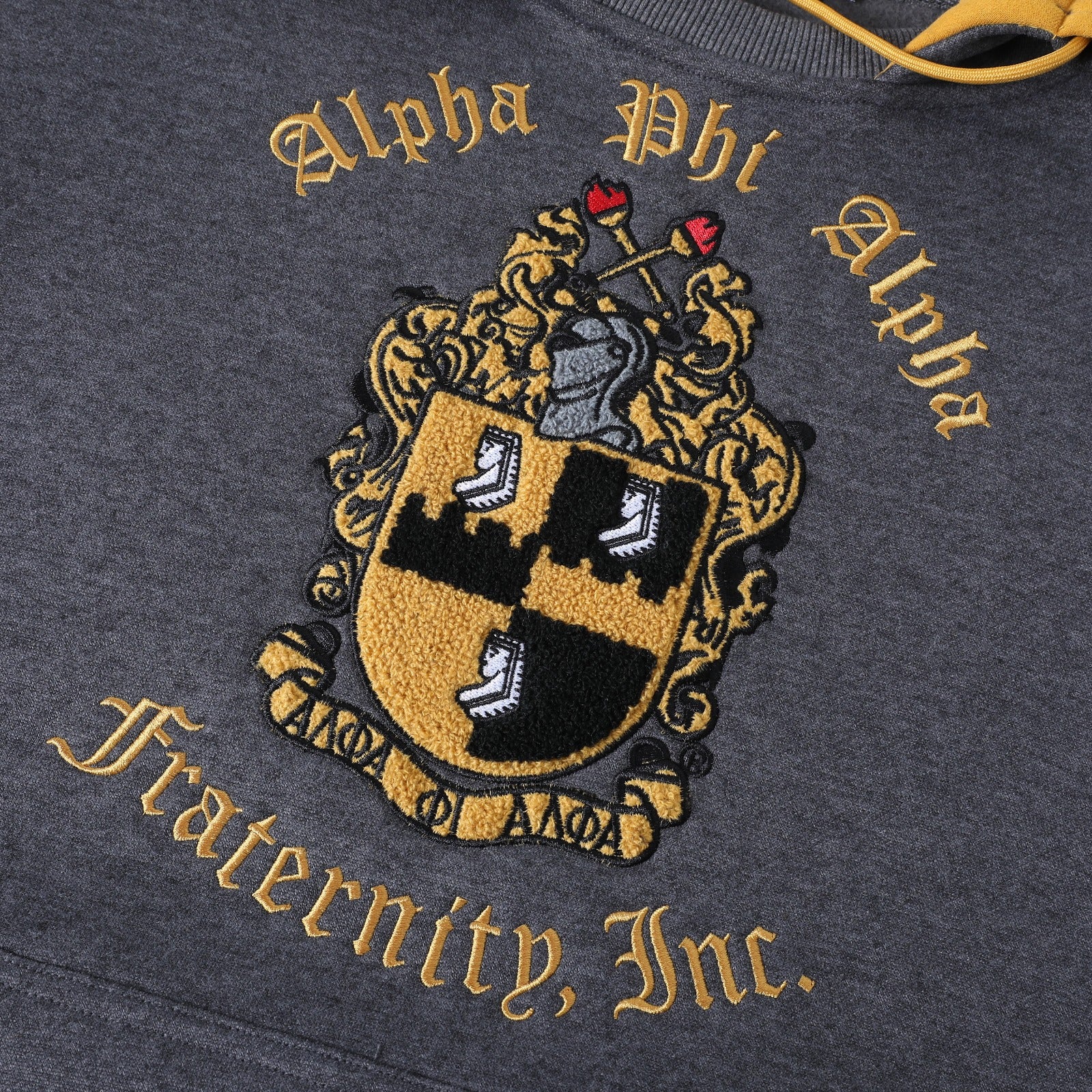 Alpha Charcoal Grey Prep Hoodie