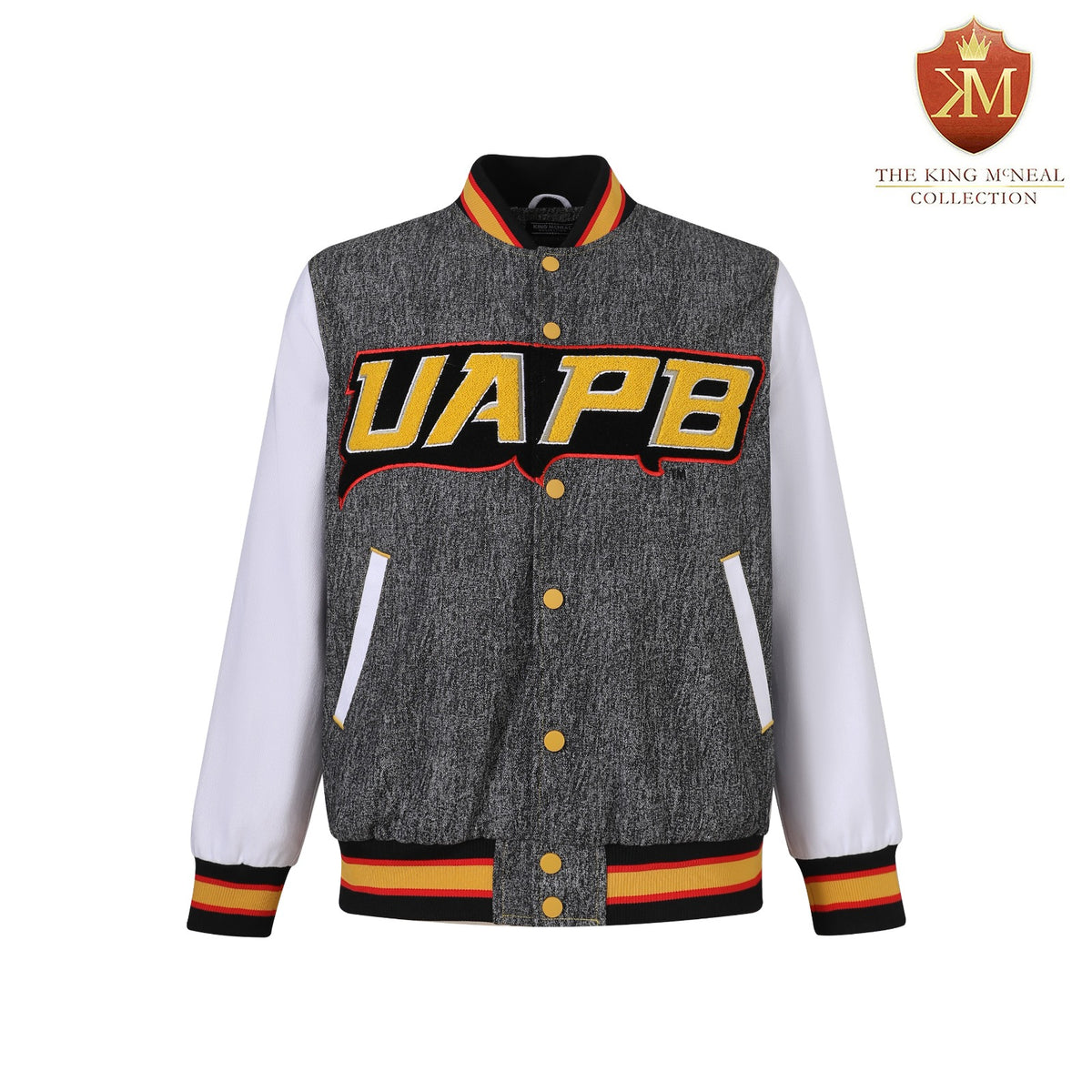 University of Arkansas Pine Bluff Black Denim Bomber Jacket
