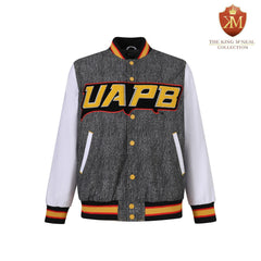 University of Arkansas Pine Bluff Black Denim Bomber Jacket