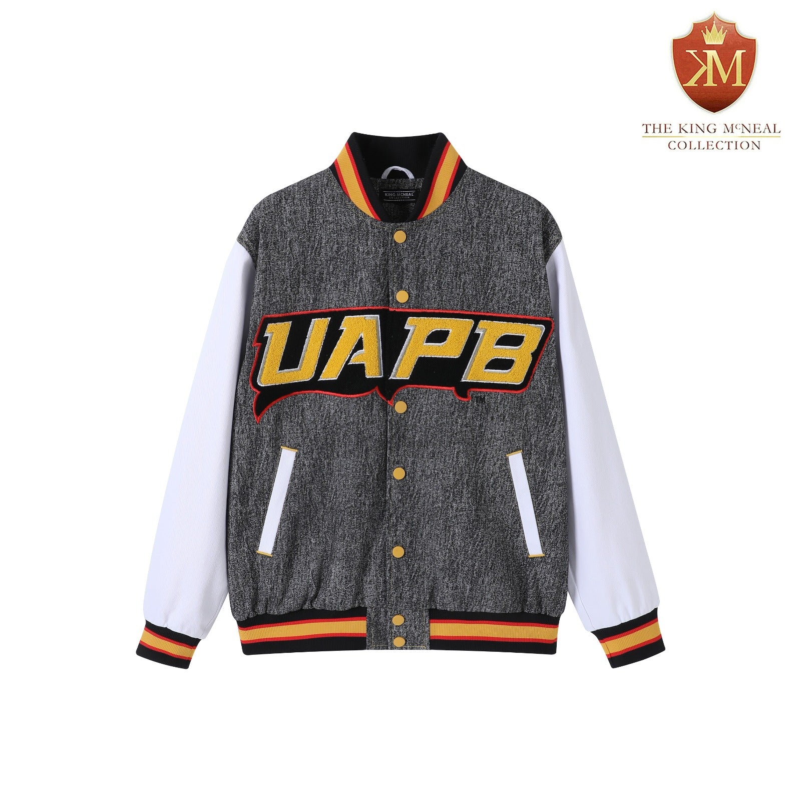 University of Arkansas Pine Bluff Black Denim Bomber Jacket