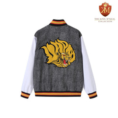 University of Arkansas Pine Bluff Black Denim Bomber Jacket