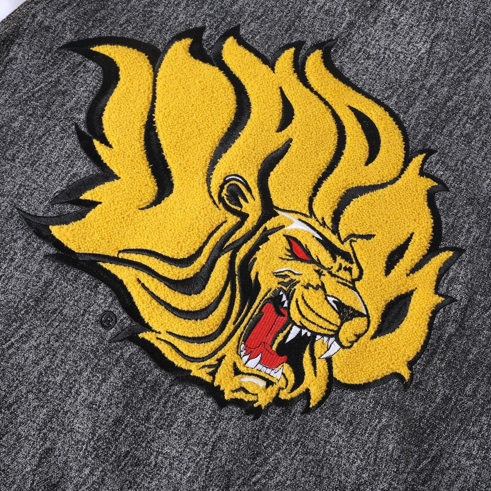 University of Arkansas Pine Bluff Black Denim Bomber Jacket