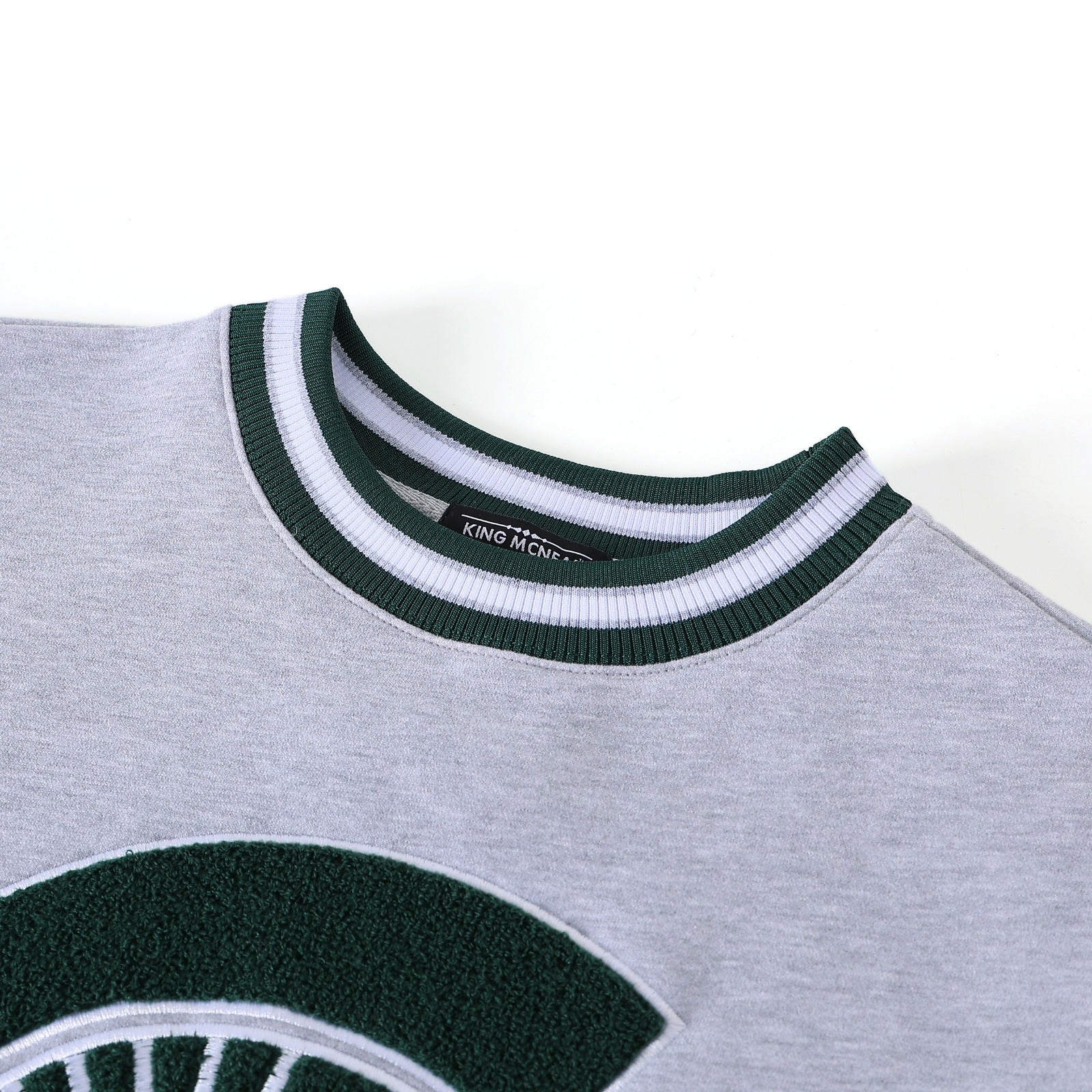 Michigan State Heather Grey Pocket Crewneck