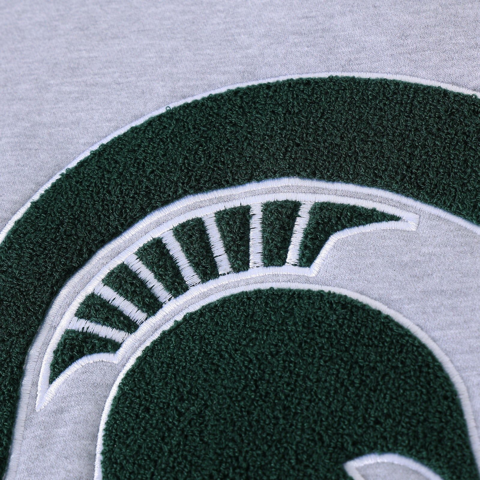 Michigan State Heather Grey Pocket Crewneck