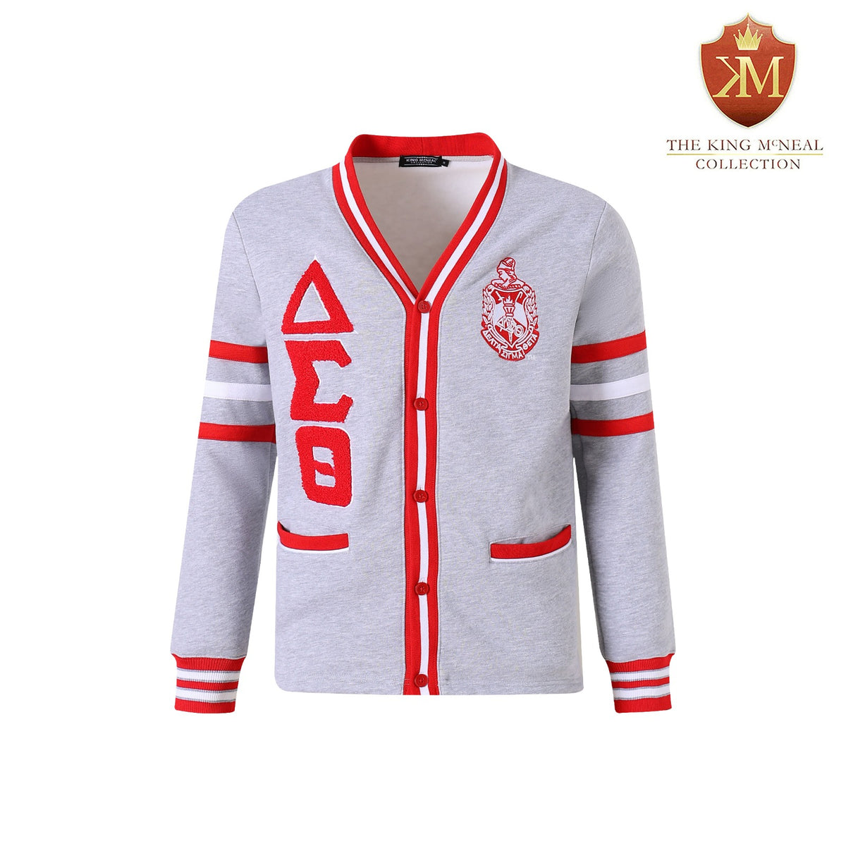 Delta Heather Grey Fleece Cardigan Unisex Fit