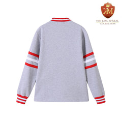 Delta Heather Grey Fleece Cardigan Unisex Fit