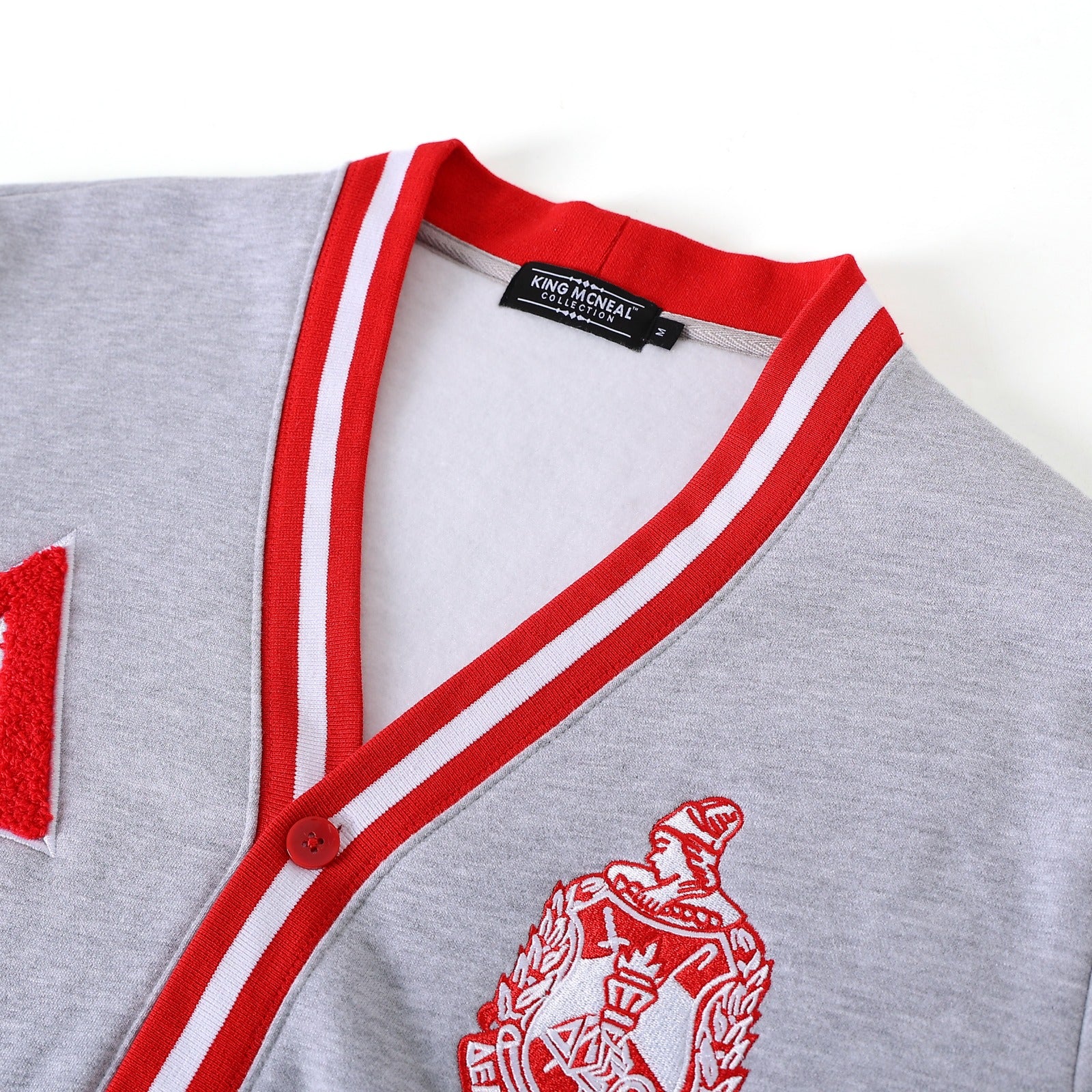 Delta Heather Grey Fleece Cardigan Unisex Fit