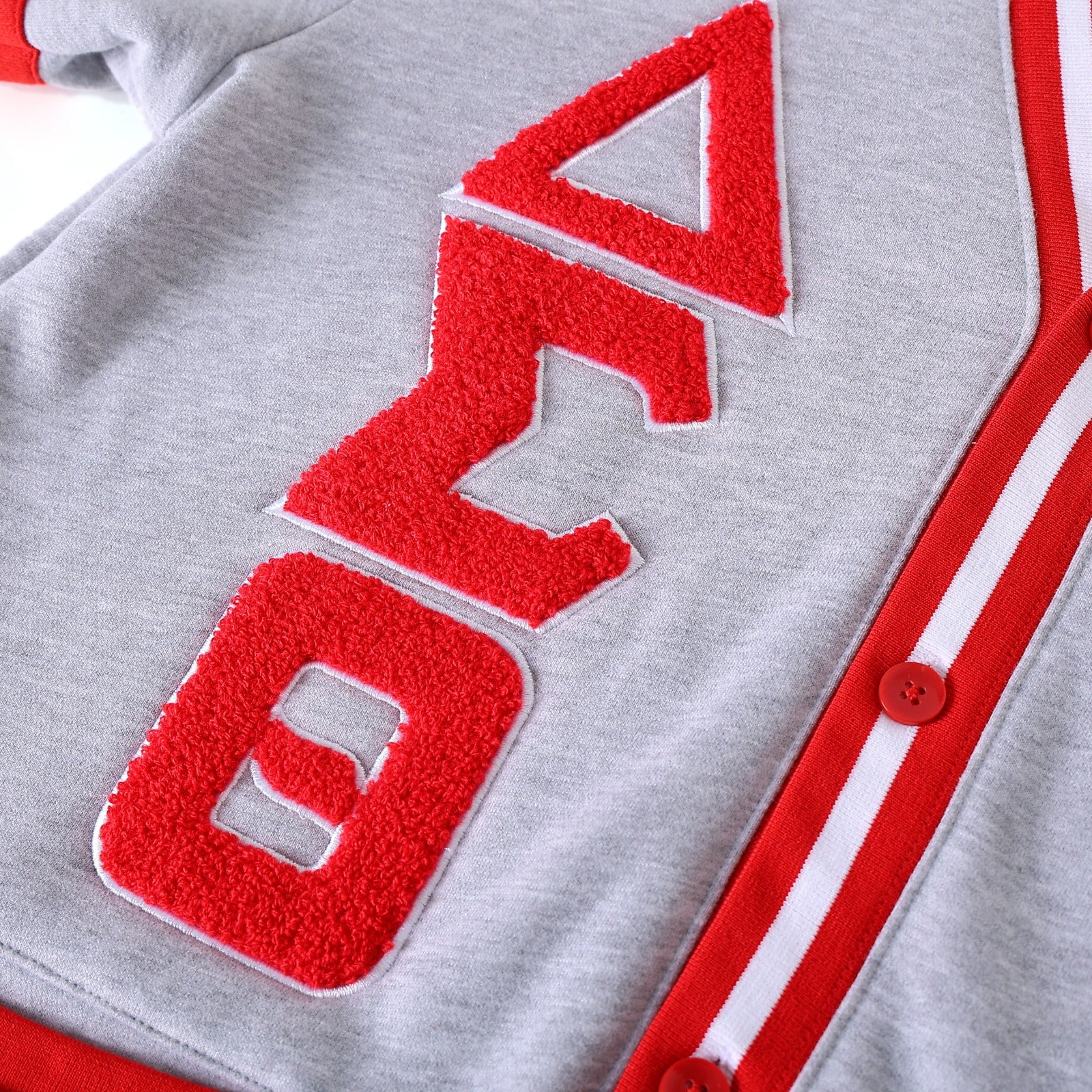 Delta Heather Grey Fleece Cardigan Unisex Fit