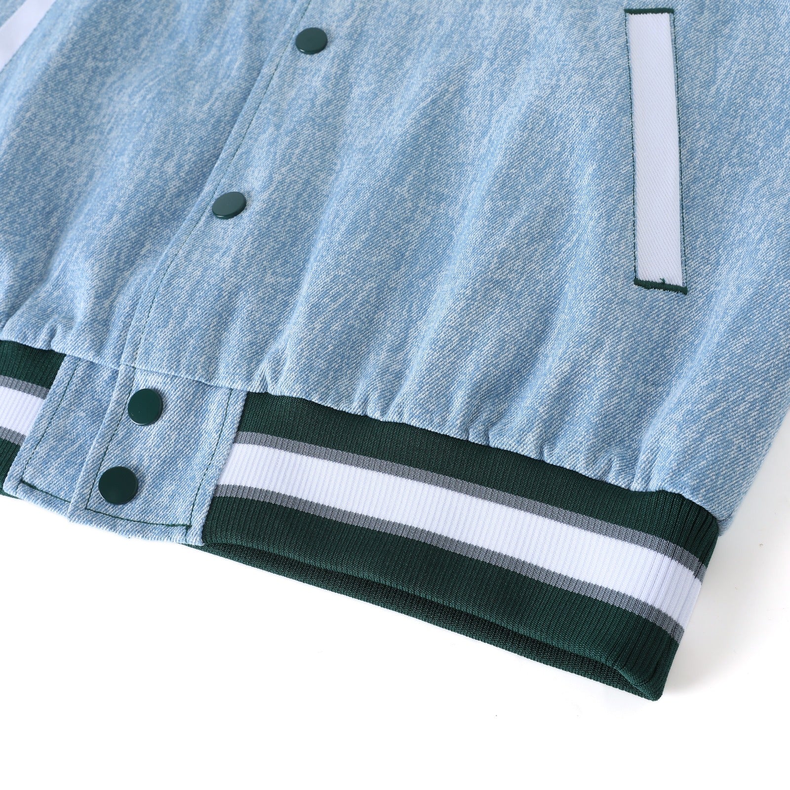 Michigan State Blue Denim Bomber Jacket