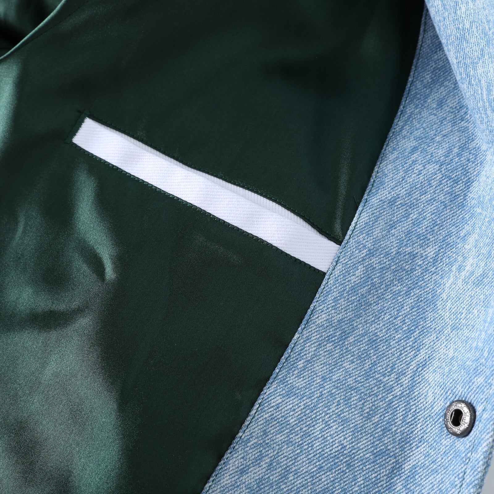 Michigan State Blue Denim Bomber Jacket