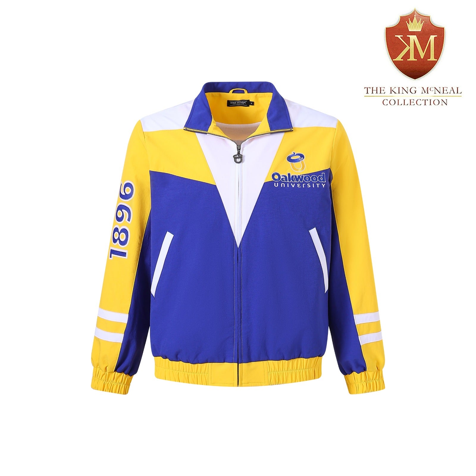 Oakwood University Blue Full Zip Windbreaker Tech