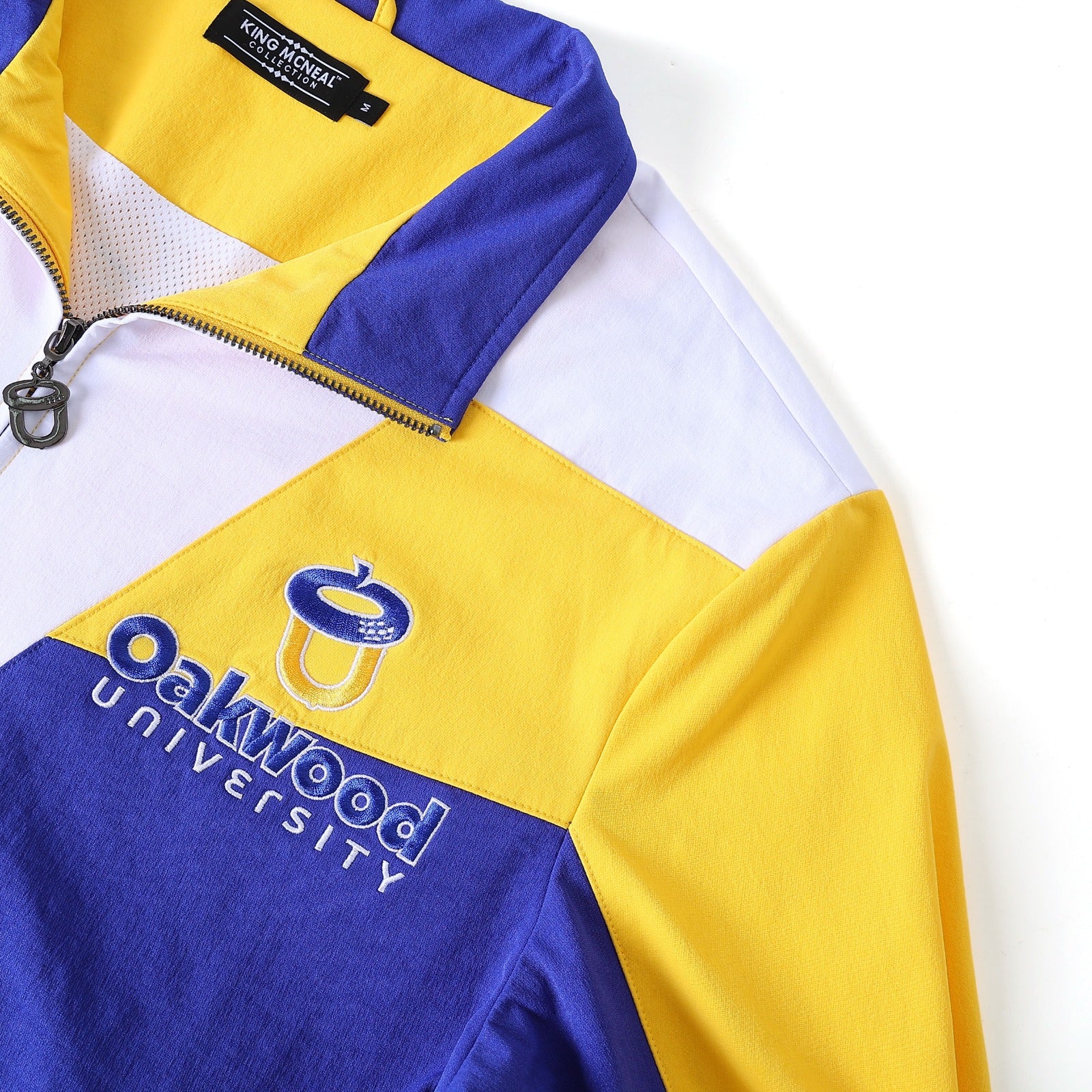 Oakwood University Blue Full Zip Windbreaker Tech