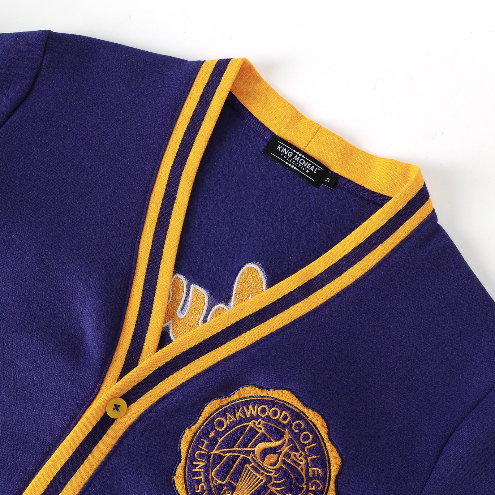 "Oakwood College" Navy Blue Fleece Cardigan