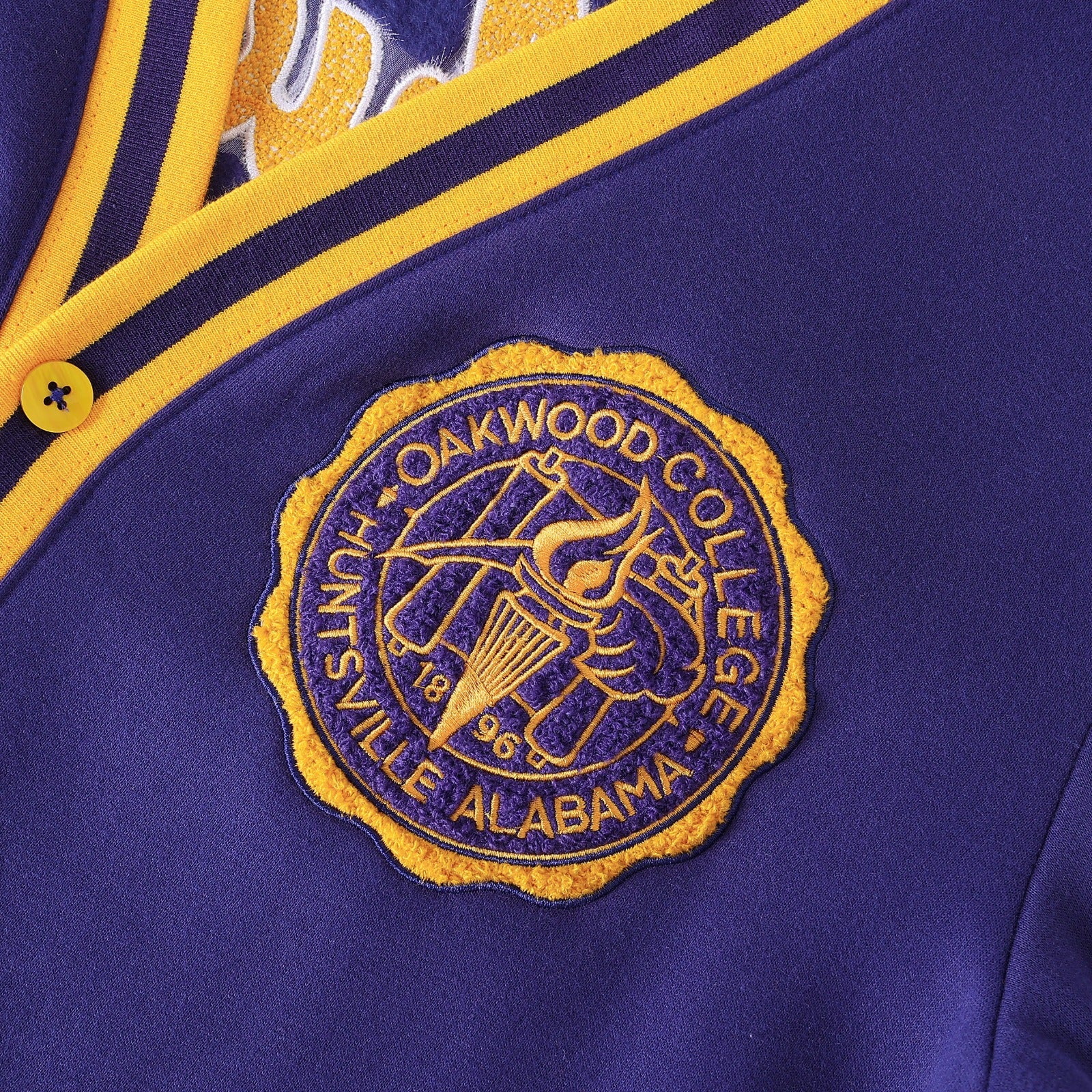 "Oakwood College" Navy Blue Fleece Cardigan
