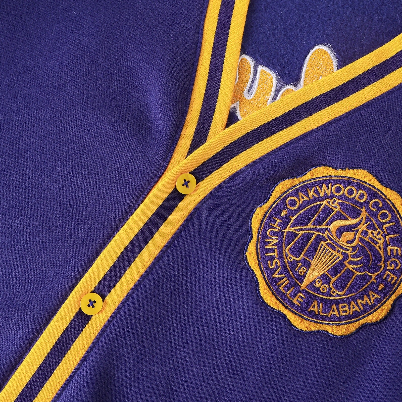 "Oakwood College" Navy Blue Fleece Cardigan