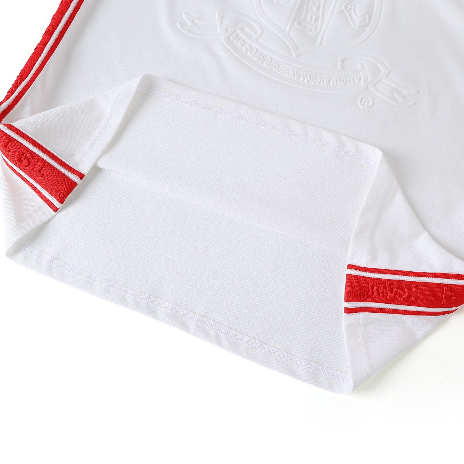 Kappa White Tapered Embossed Premium Crest Shirt
