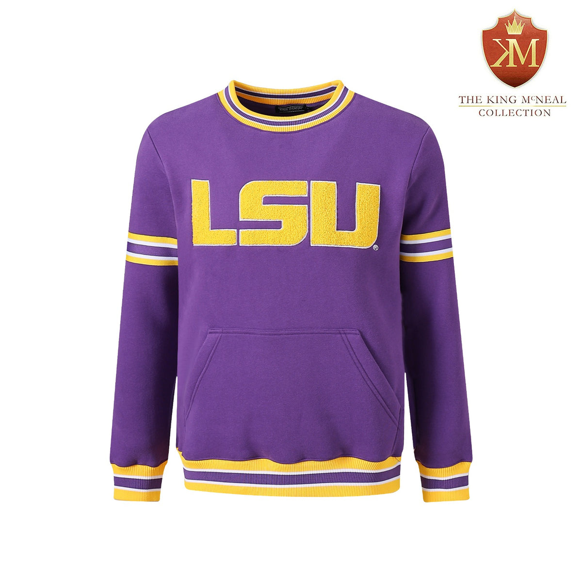 LSU Purple Pocket Crewneck
