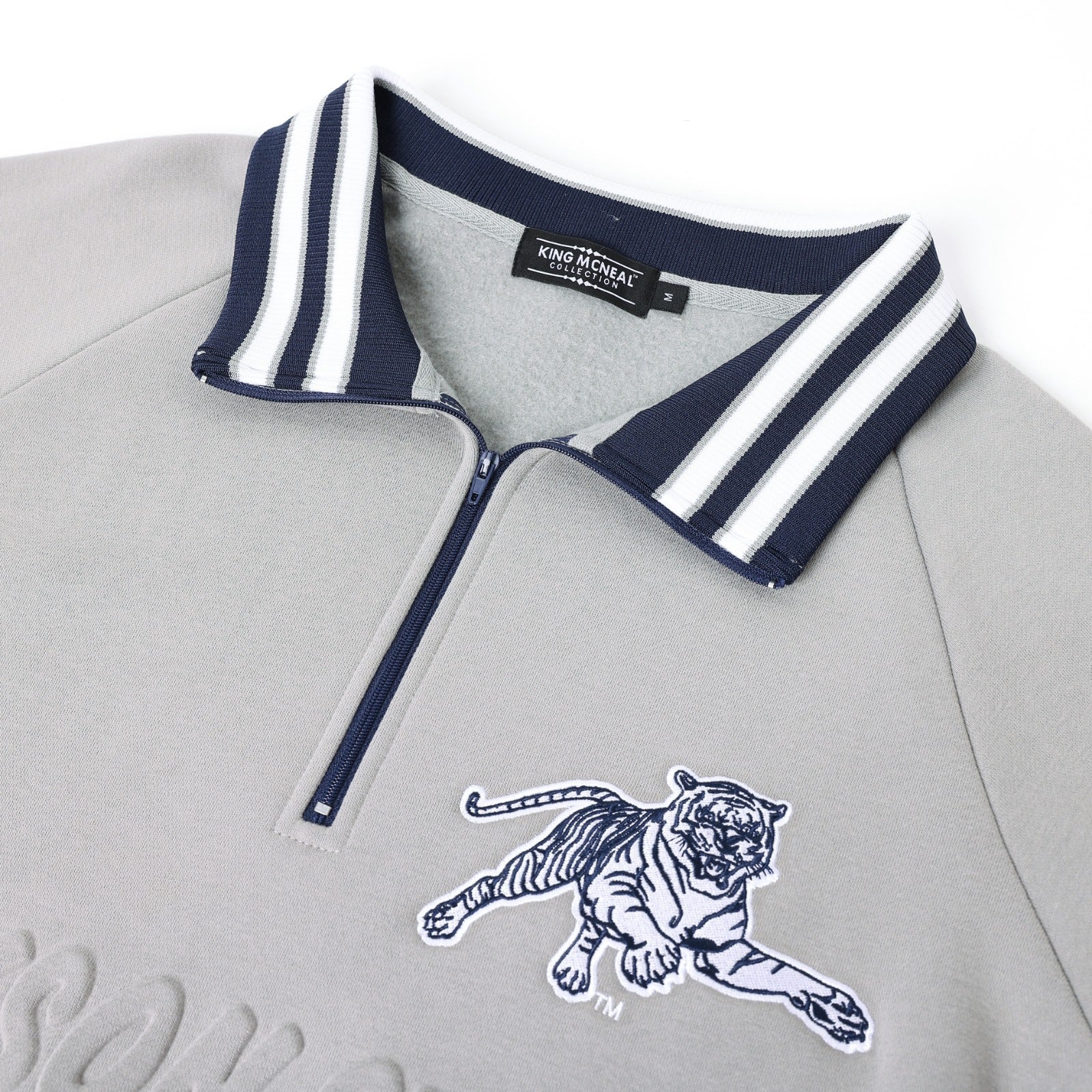 Jackson State Grey Quarter Zip Crewneck