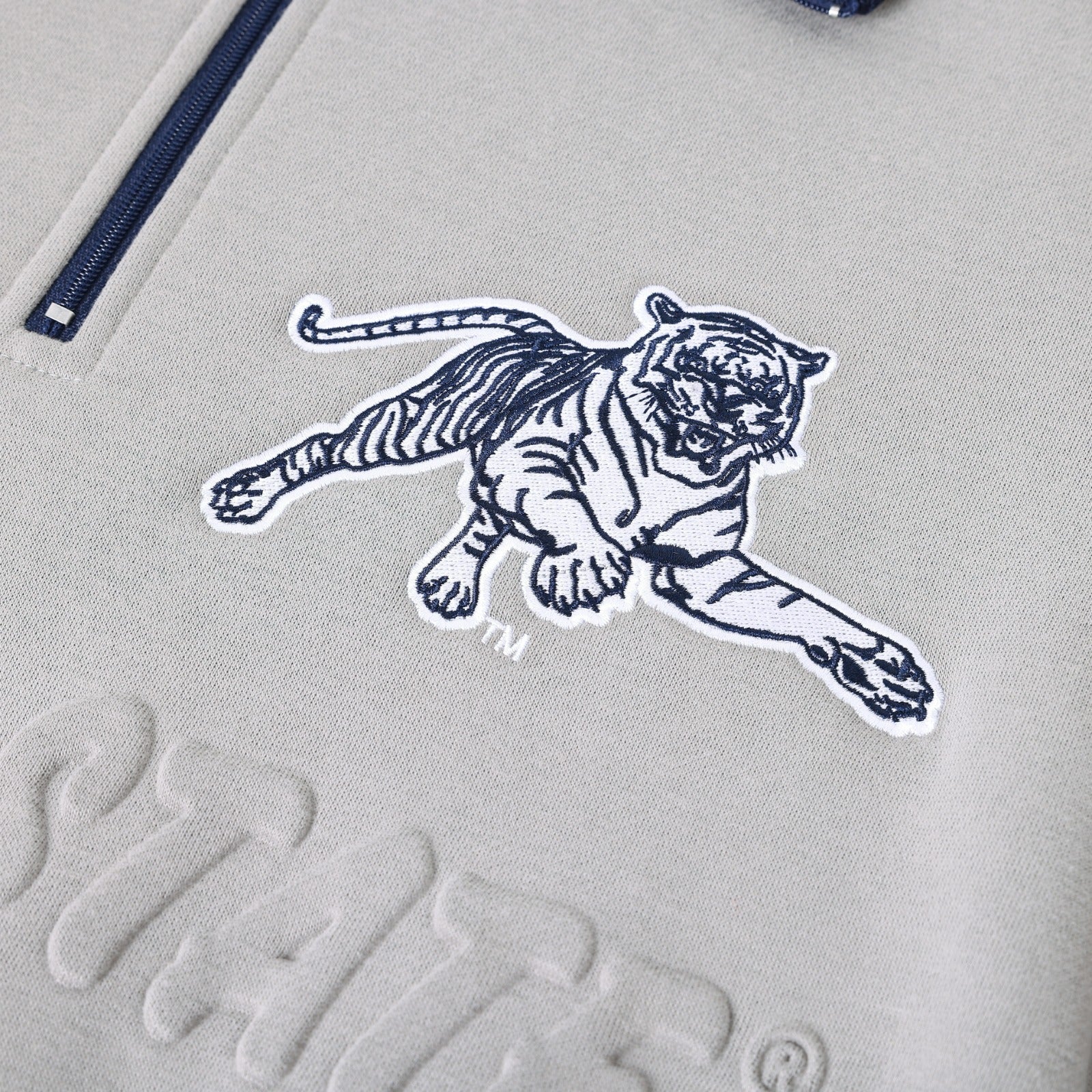 Jackson State Grey Quarter Zip Crewneck