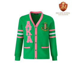 AKA Green Fleece Cardigan Unisex Fit