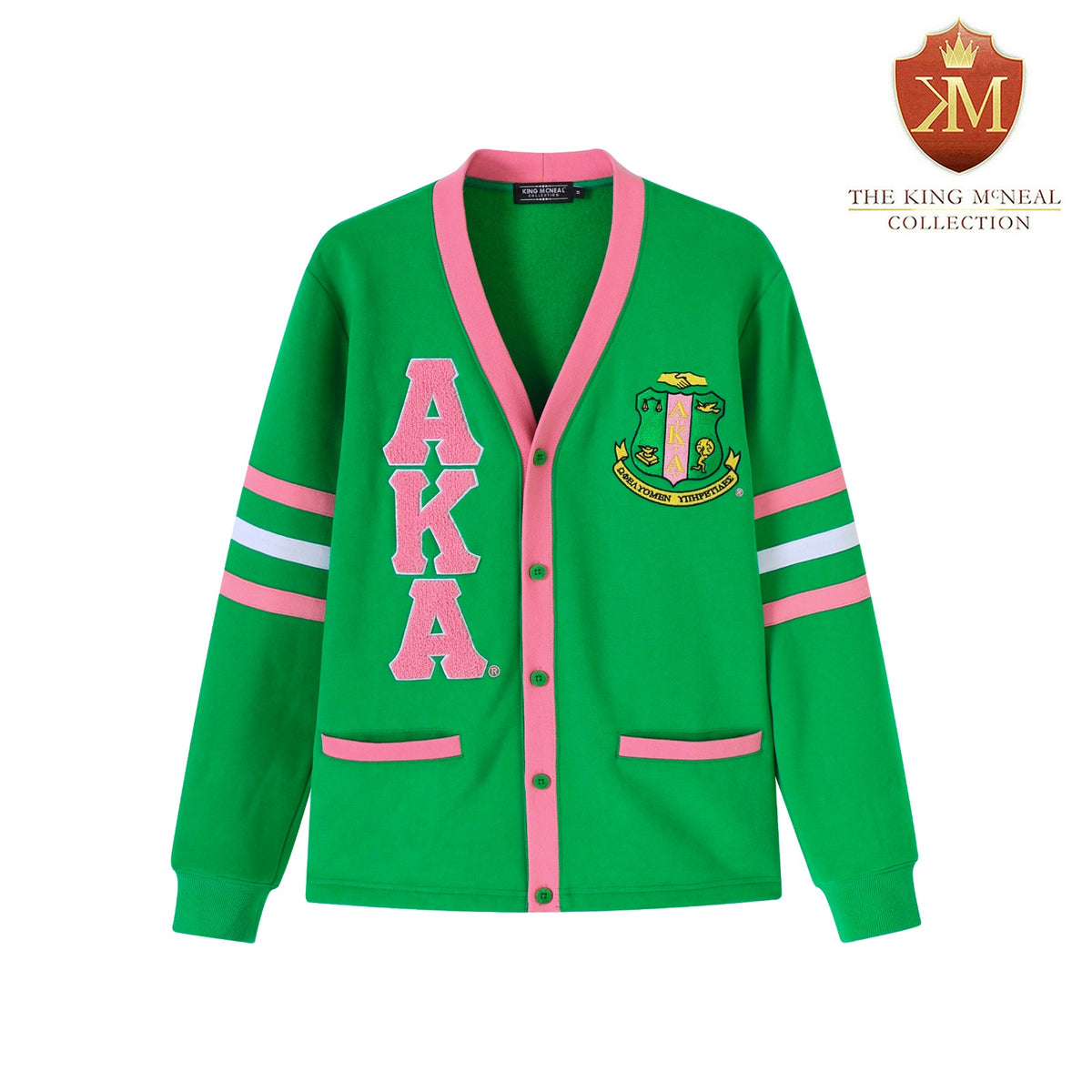 AKA Green Fleece Cardigan Unisex Fit