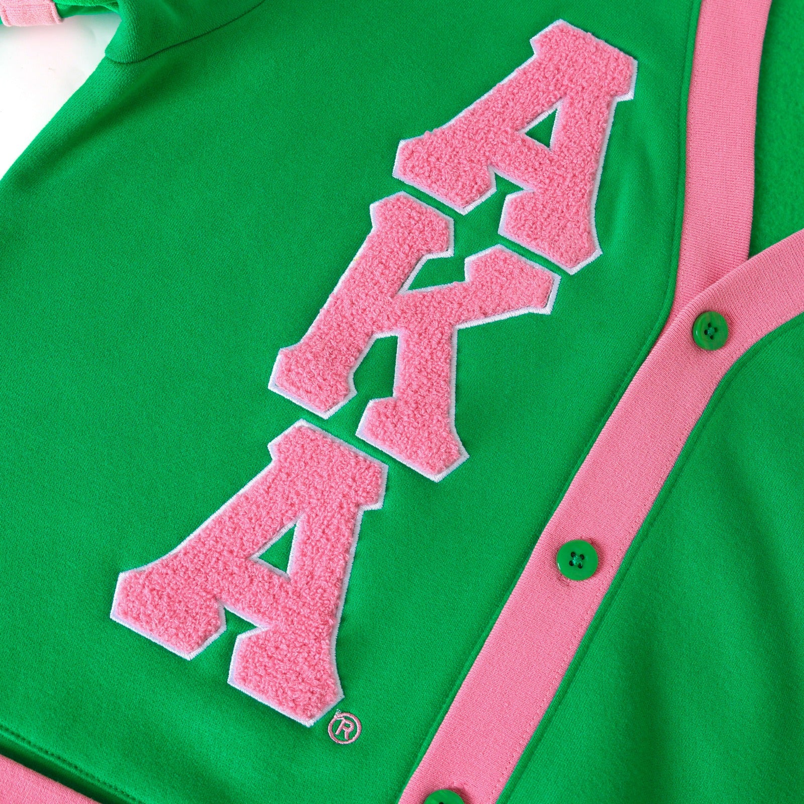 AKA Green Fleece Cardigan Unisex Fit