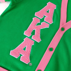 AKA Green Fleece Cardigan Unisex Fit