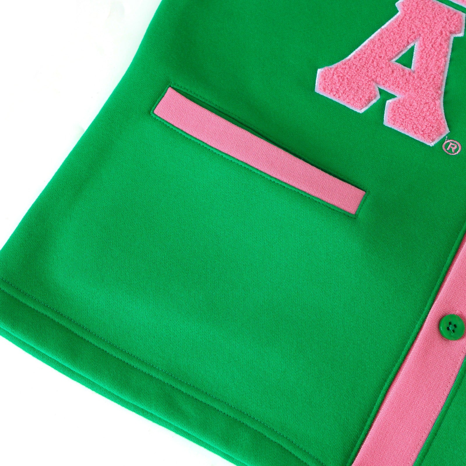 AKA Green Fleece Cardigan Unisex Fit