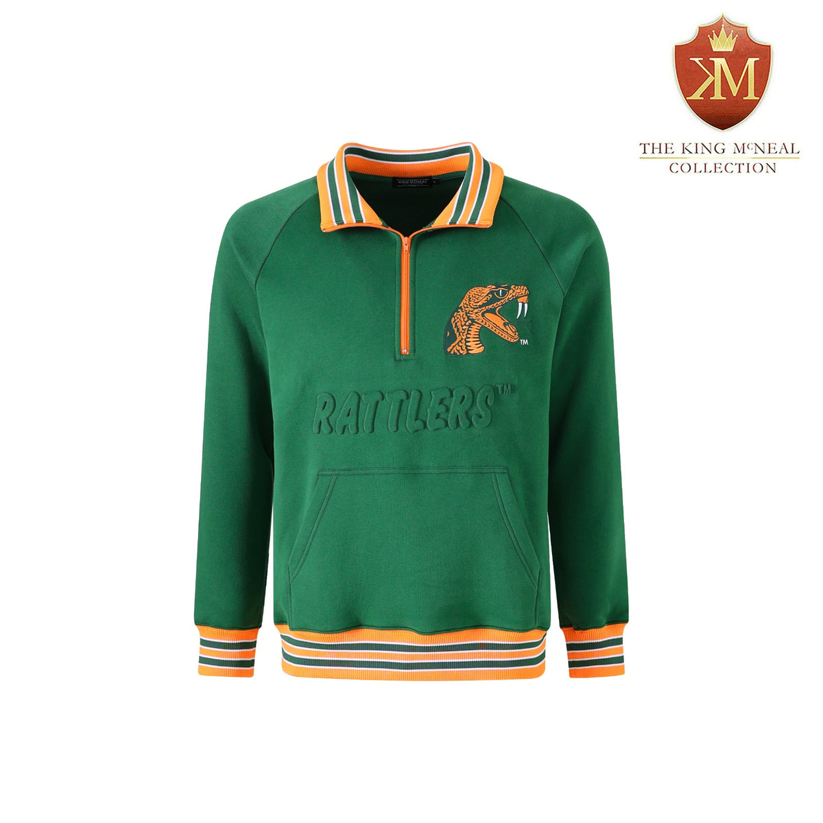 FAMU Green Quarter Zip Crewneck