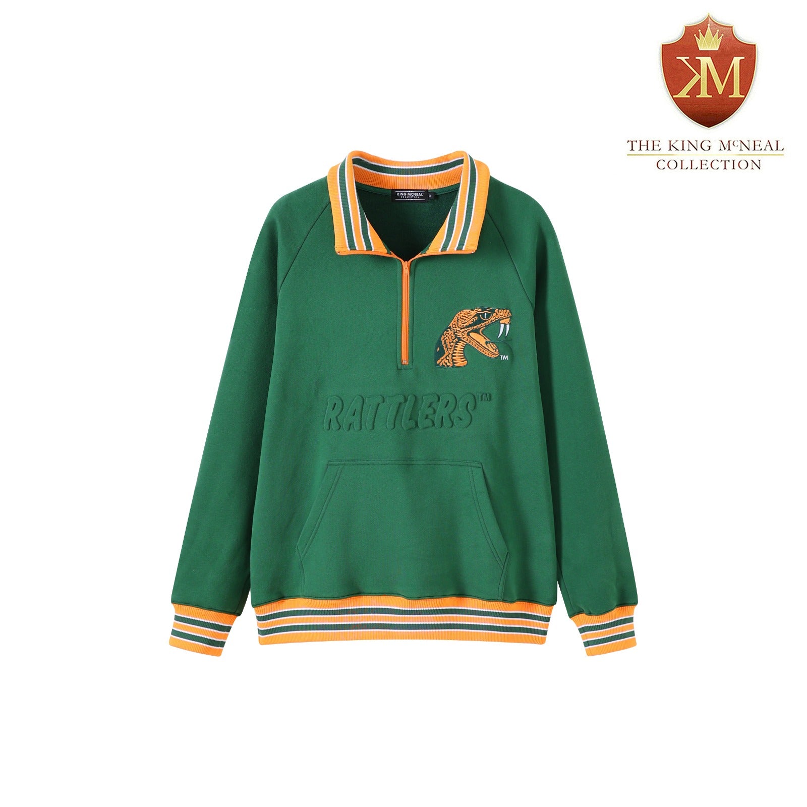 FAMU Green Quarter Zip Crewneck