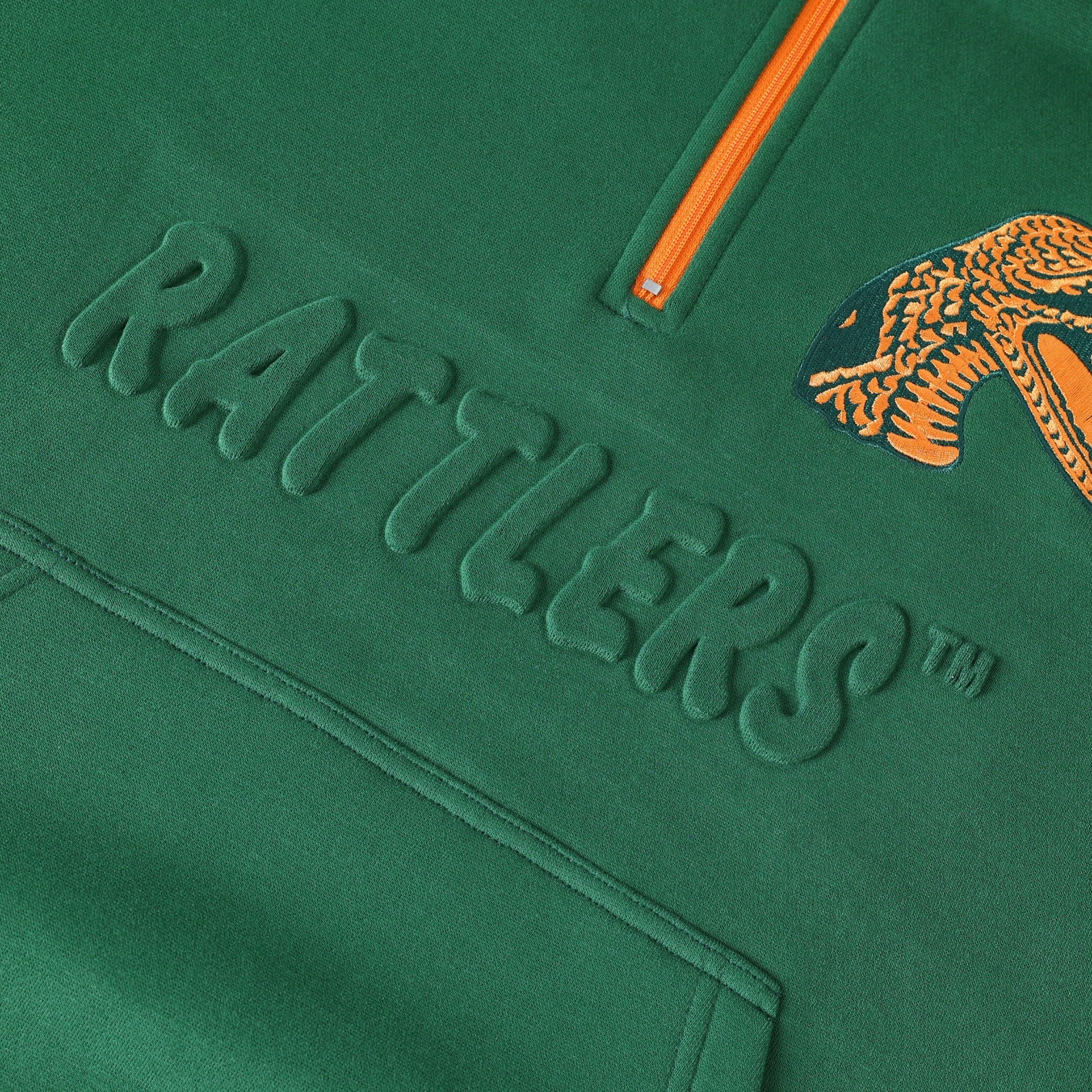 FAMU Green Quarter Zip Crewneck