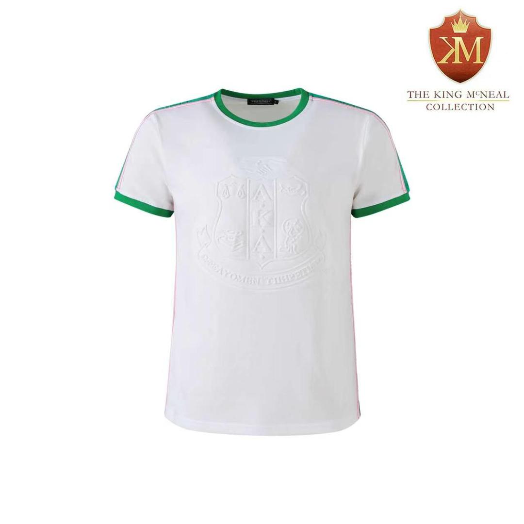 AKA White Premium Embossed Shirt