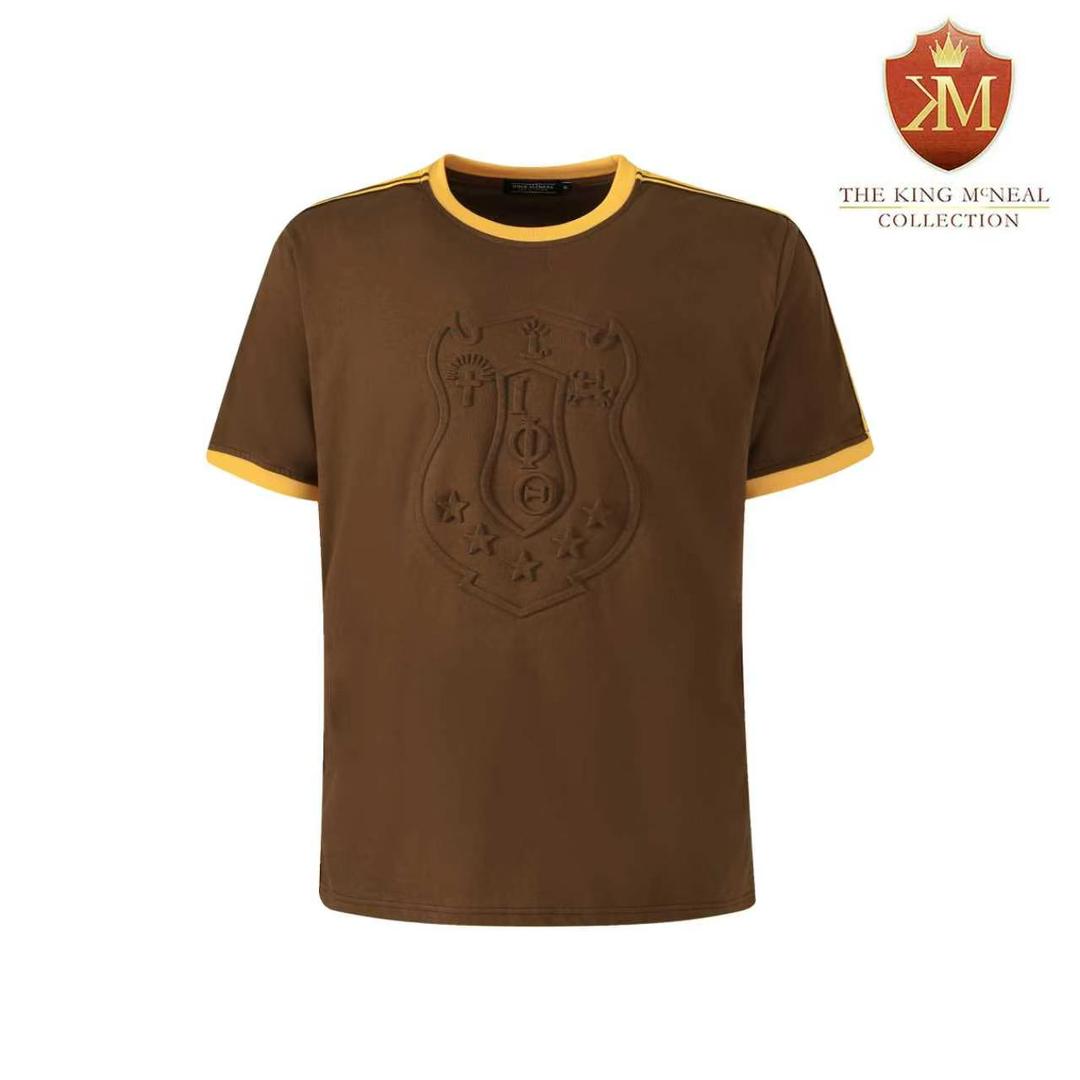 Iota Premium Brown Embossed Shirt