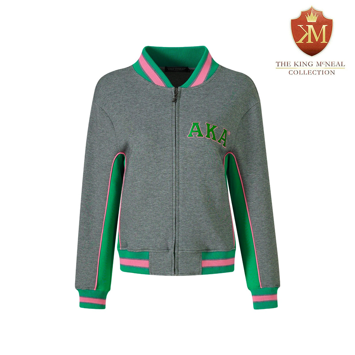 AKA Charcoal Grey Air Tech Fleece Warm Up Jacket