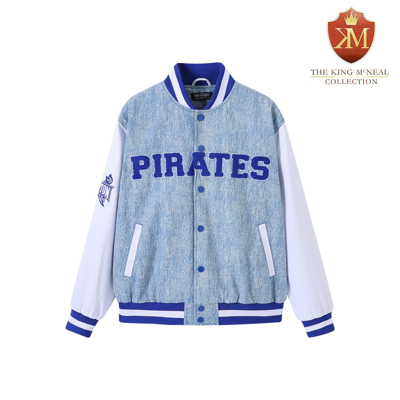 Hampton University Blue Denim Bomber Jacket