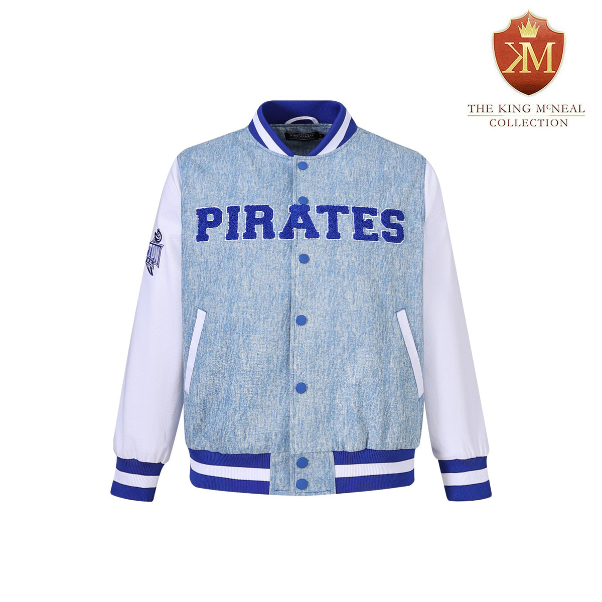 Hampton University Blue Denim Bomber Jacket
