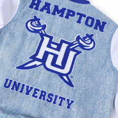 Hampton University Blue Denim Bomber Jacket