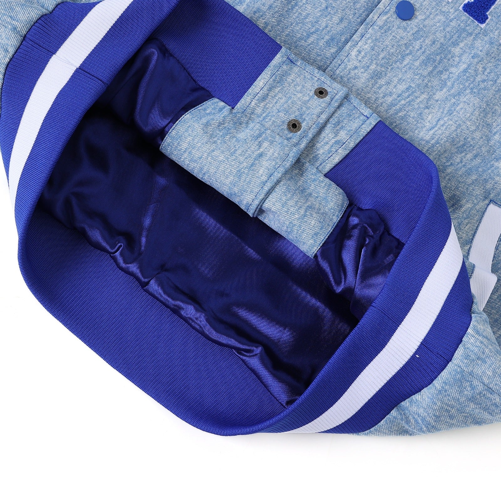 Hampton University Blue Denim Bomber Jacket