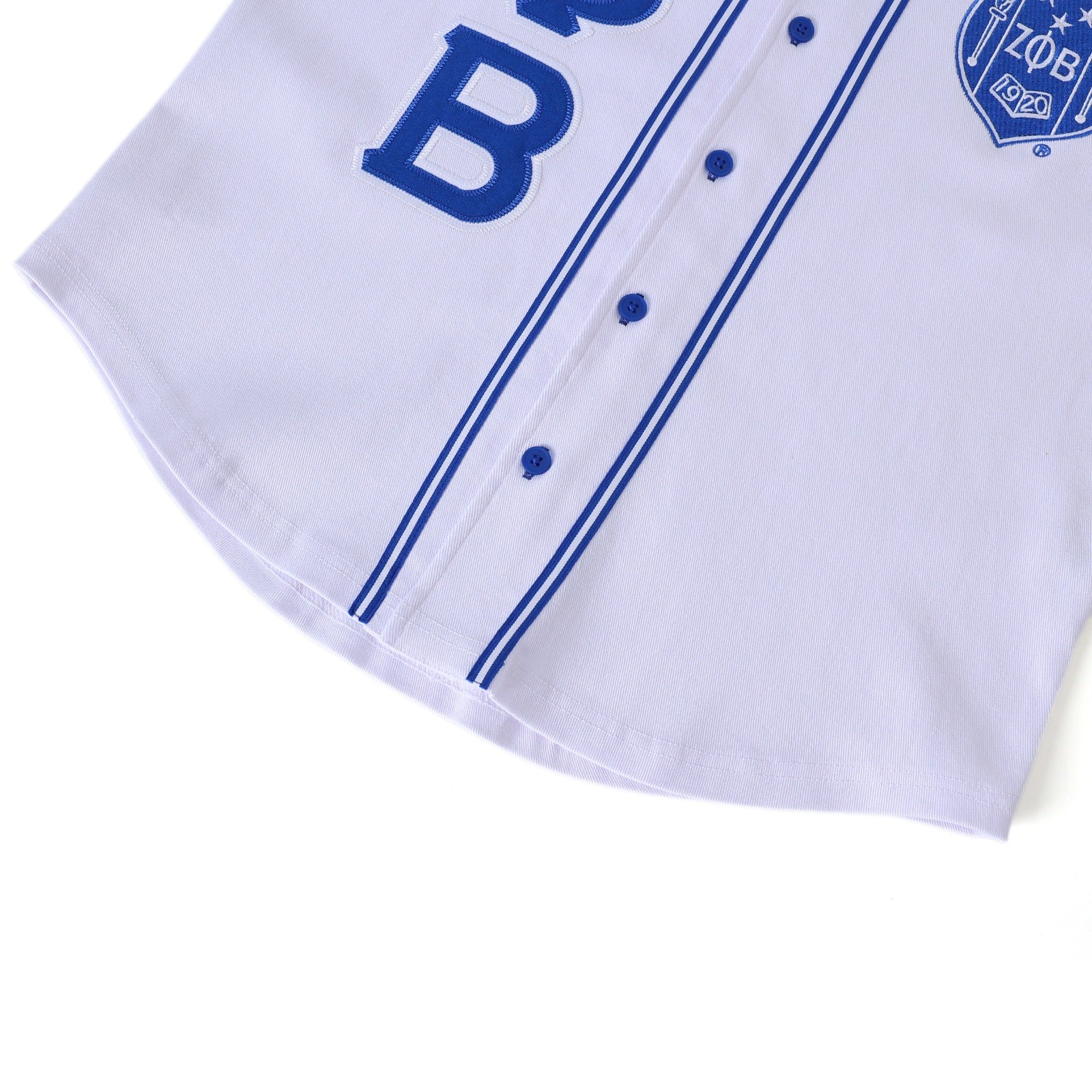 Zeta White Baseball Jersey